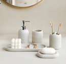 Stone  luxury 5 piece bathroom accessory set
