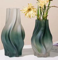 Luxury Nordic Minimalist Style Frosting Glass Vase Classic Home Living Room Decoration Stand For Flowers Decorative Vases Modern-Letifly Lights and Decor