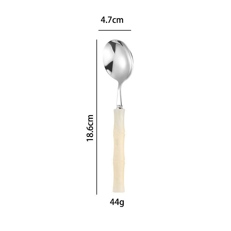 Stainless steel cutlery with acrylic handles - creative Western-style steak cutlery and dessert spoons-Letifly Lights and Decor