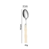 Stainless steel cutlery with acrylic handles - creative Western-style steak cutlery and dessert spoons-Letifly Lights and Decor