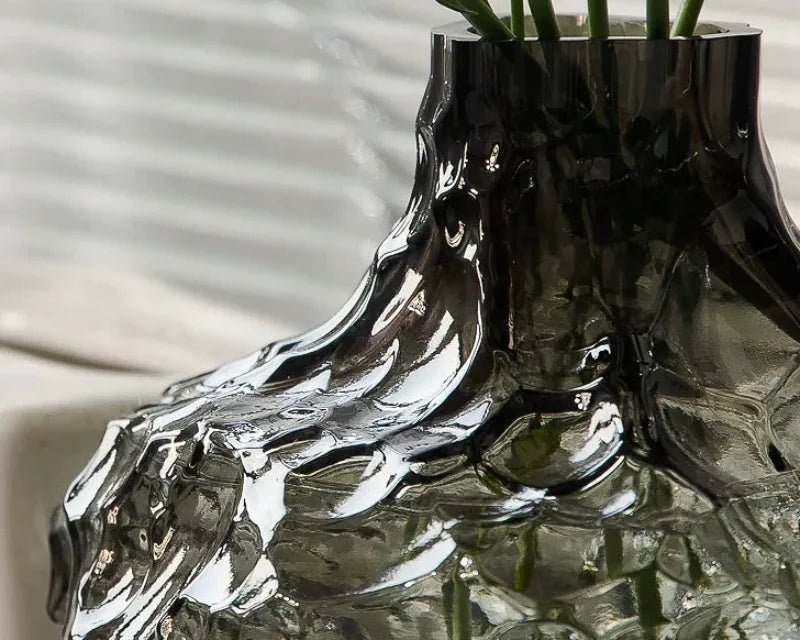 Luxury Nordic Minimalist Style Frosting Glass Vase Classic Home Living Room Decoration Stand For Flowers Decorative Vases Modern-Letifly Lights and Decor