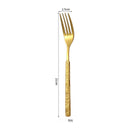 304 Rock Pattern Stainless Steel Western Tableware Golden Steak Knife, Fork, Spoon, Dessert Fork, Coffee Spoon, Hotel Restaurant Set-Letifly Lights and Decor