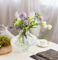 Luxury Nordic Minimalist Style Frosting Glass Vase Classic Home Living Room Decoration Stand For Flowers Decorative Vases Modern-Letifly Lights and Decor