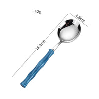 Stainless steel cutlery with acrylic handles - creative Western-style steak cutlery and dessert spoons-Letifly Lights and Decor