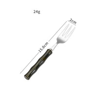 Stainless steel cutlery with acrylic handles - creative Western-style steak cutlery and dessert spoons-Letifly Lights and Decor