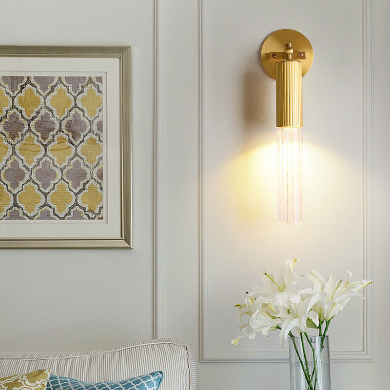 Ripple Drop Tube Wall Lamp-Letifly Lights and Decor