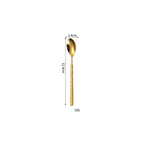 304 Rock Pattern Stainless Steel Western Tableware Golden Steak Knife, Fork, Spoon, Dessert Fork, Coffee Spoon, Hotel Restaurant Set-Letifly Lights and Decor