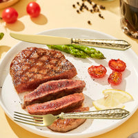 High-End European-Style 304 Forged Hotel Stainless Steel Cutlery Knife, Fork, Spoon, Western Cutlery Steak Knife, Fork, Coffee Spoon, Fork-Letifly Lights and Decor