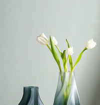 Luxury Nordic Minimalist Style Frosting Glass Vase Classic Home Living Room Decoration Stand For Flowers Decorative Vases Modern-Letifly Lights and Decor