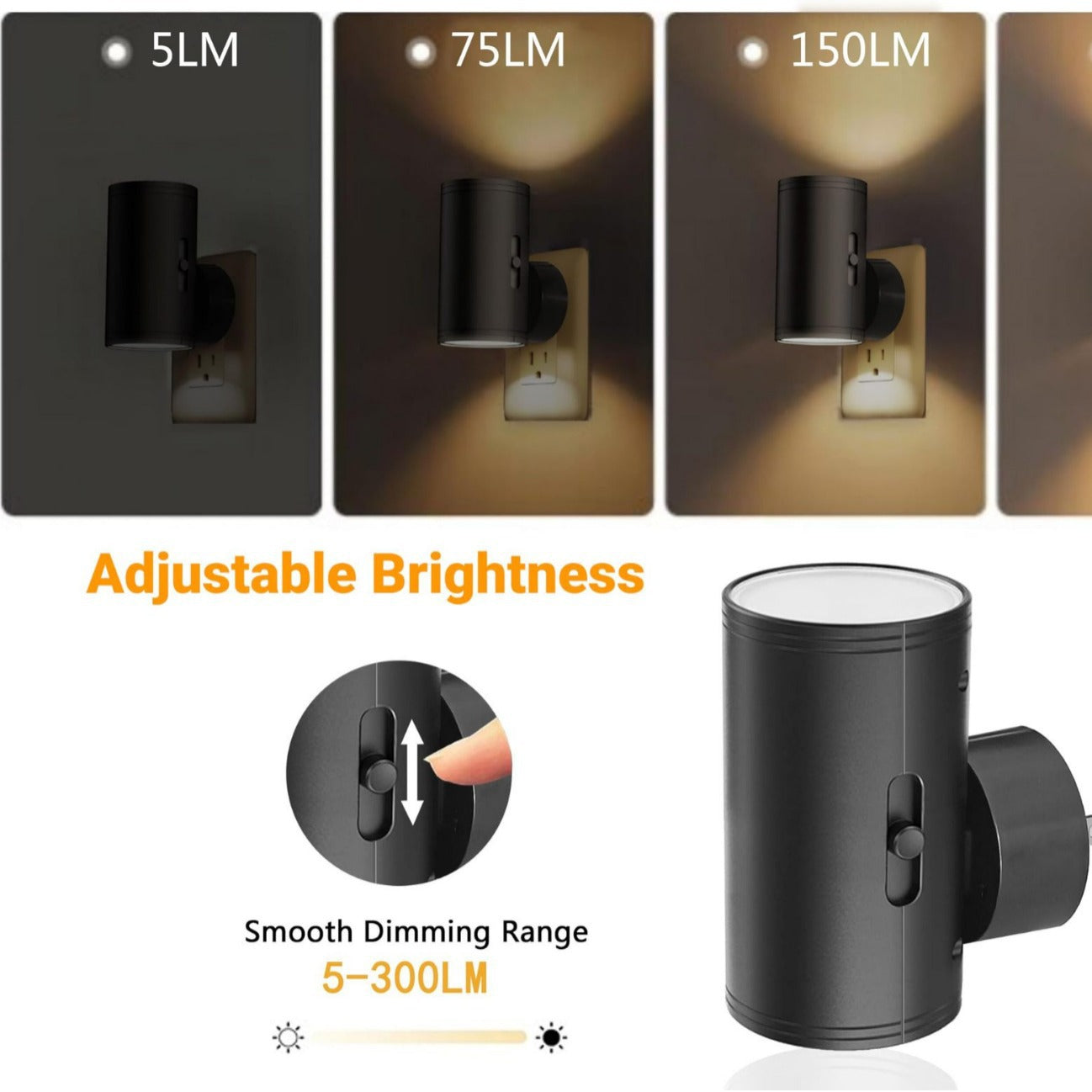 MagnoGlow Plug-In LED Night Light – Auto Sensor, Dimmable-Letifly Lights and Decor