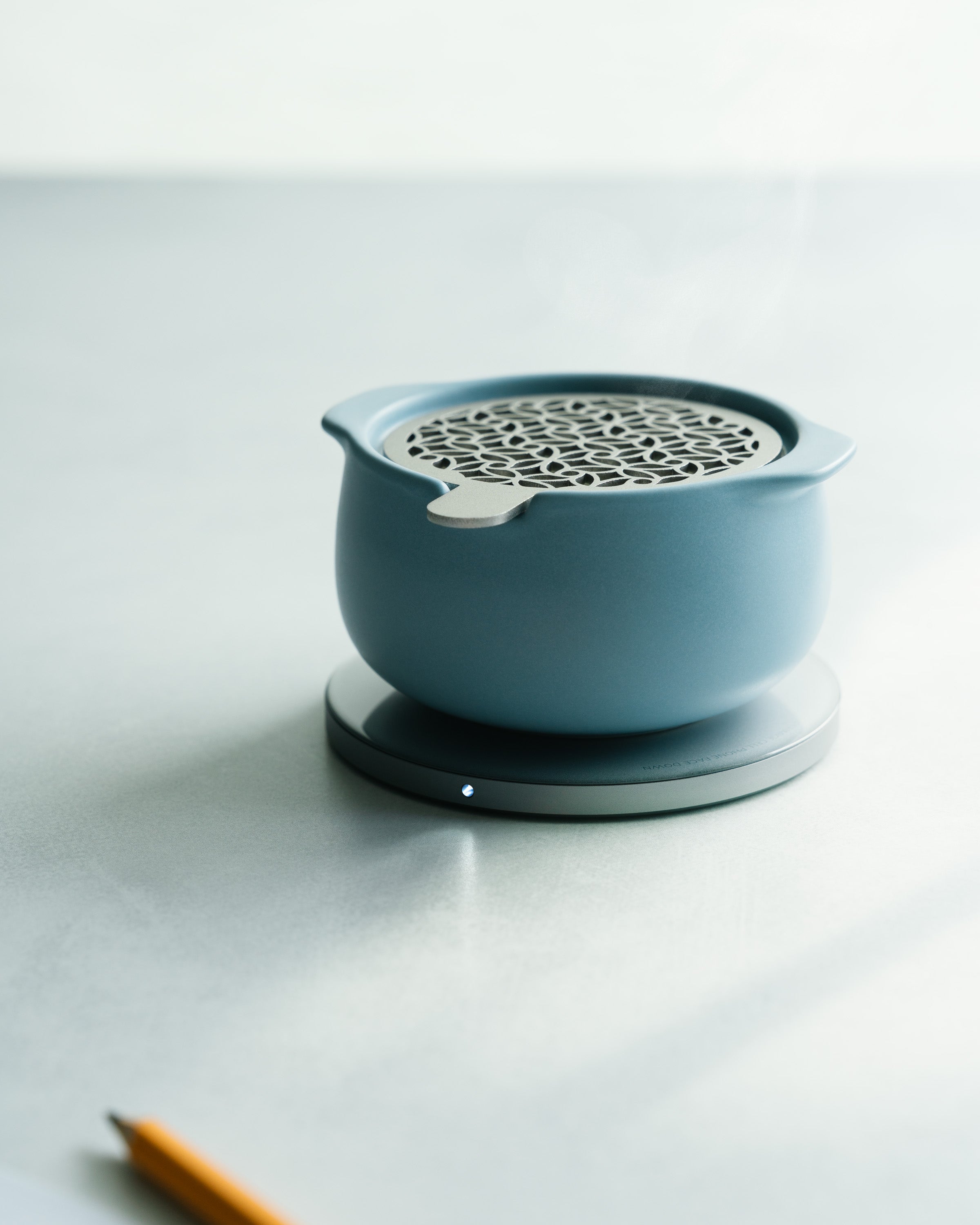 Jun Self-heating Diffuser Set - Moonmist Blue-Letifly Lights and Decor