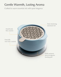 Jun Self-heating Diffuser Set - Moonmist Blue-Letifly Lights and Decor