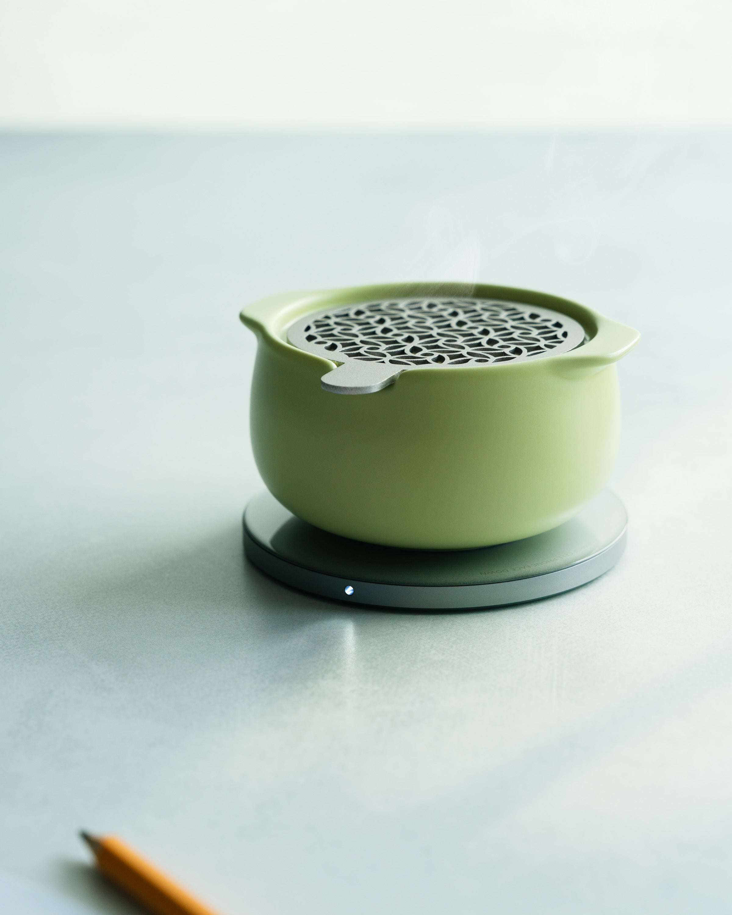 Jun Self-heating Diffuser Set - Verde Green-Letifly Lights and Decor