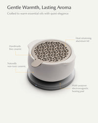 Jun Self-heating Diffuser Set - Jasmine White-Letifly Lights and Decor