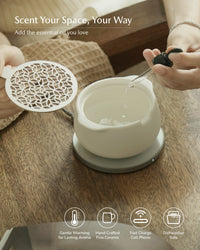 Jun Self-heating Diffuser Set - Jasmine White-Letifly Lights and Decor
