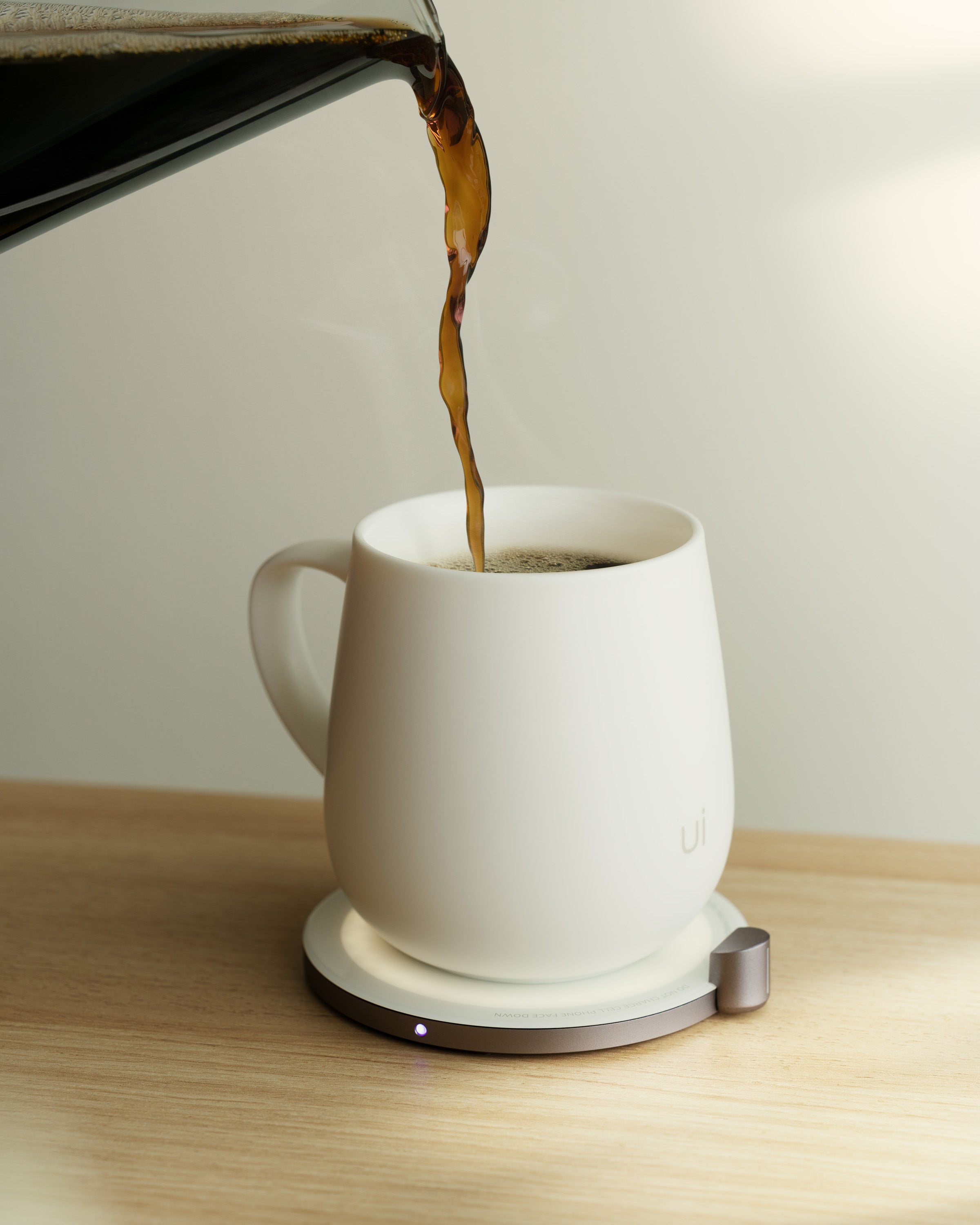 Ui Self-heating Mug Set - Jasmine White