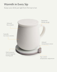 Ui Self-heating Mug Set - Jasmine White-Letifly Lights and Decor