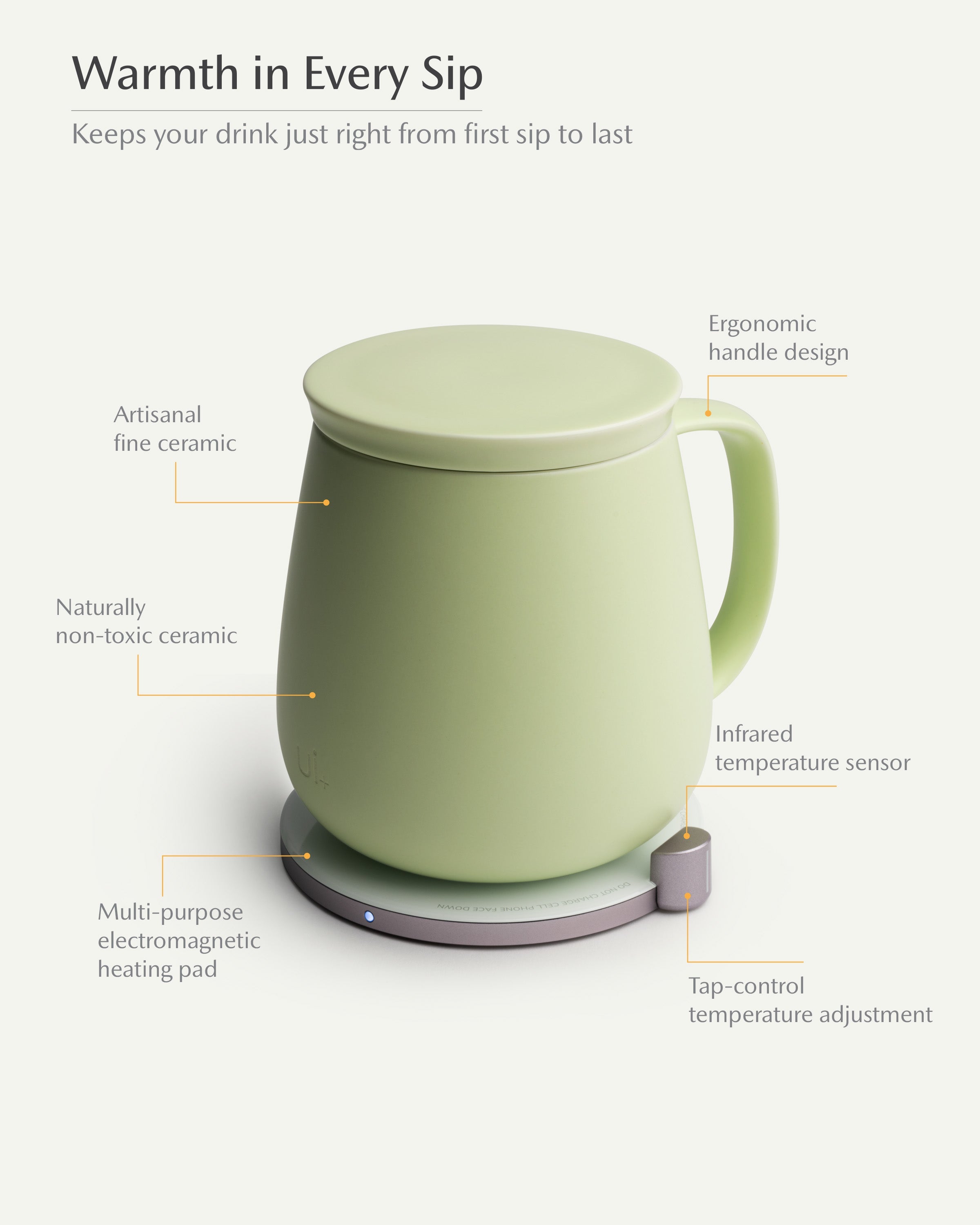 Ui+ Self-heating Mug Set - Verde Green-Letifly Lights and Decor
