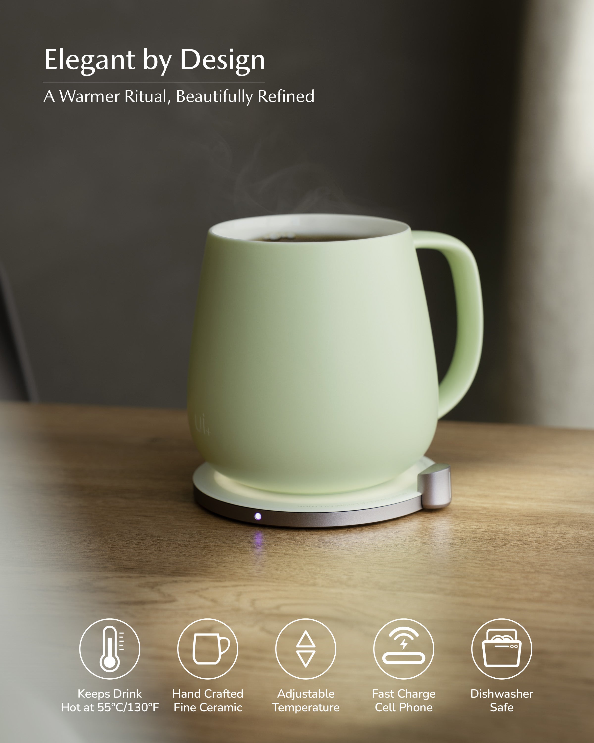 Ui+ Self-heating Mug Set - Verde Green-Letifly Lights and Decor