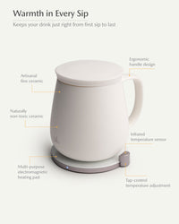 Ui+ Self-heating Mug Set - Jasmine White-Letifly Lights and Decor