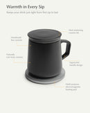 Neo Self-heating Mug Set- Inkstone Black-Letifly Lights and Decor