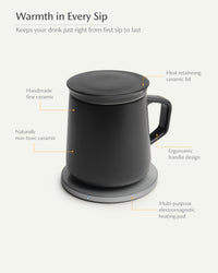 Neo Self-heating Mug Set- Inkstone Black-Letifly Lights and Decor