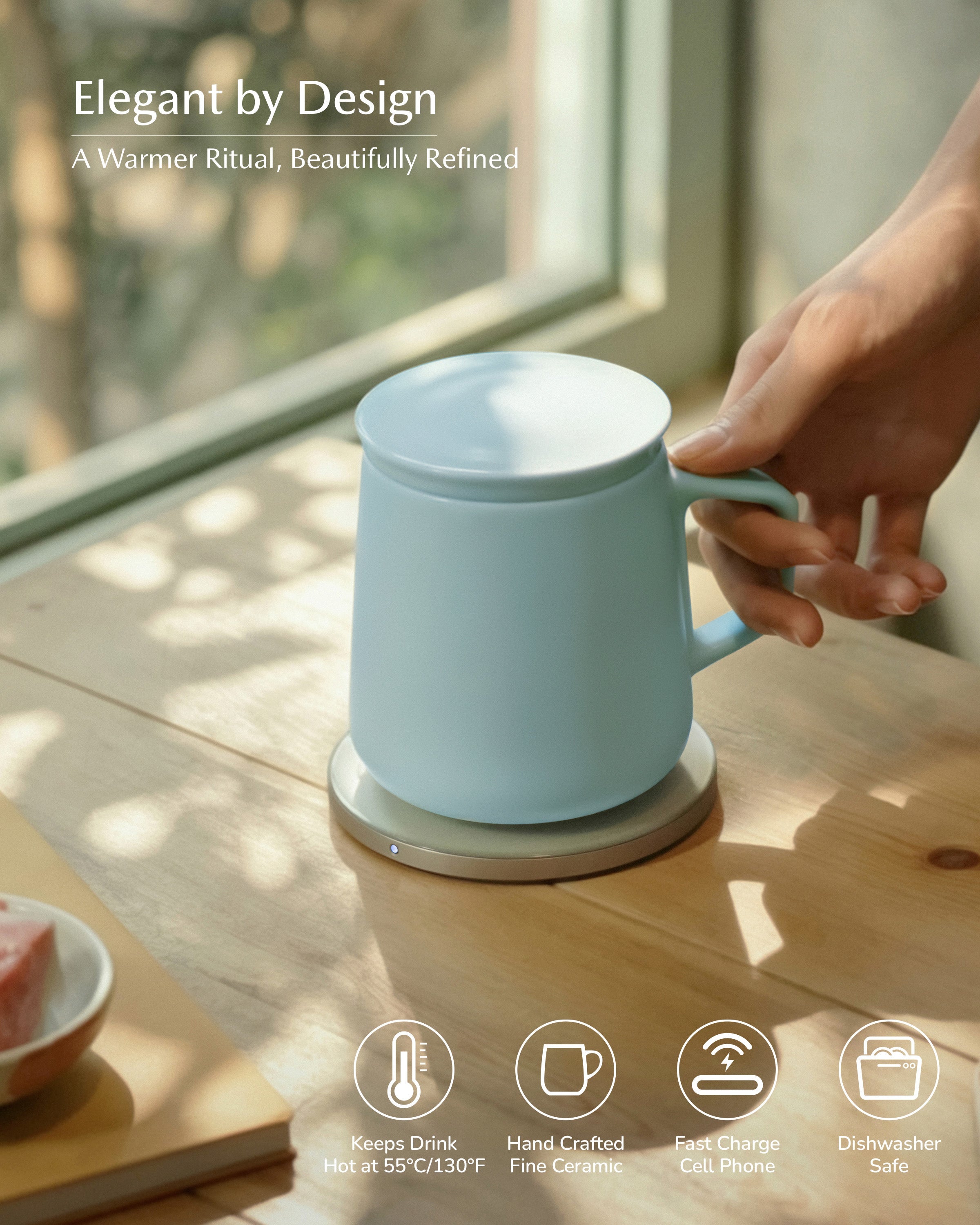Neo Self-heating Mug Set - Moonmist Blue-Letifly Lights and Decor