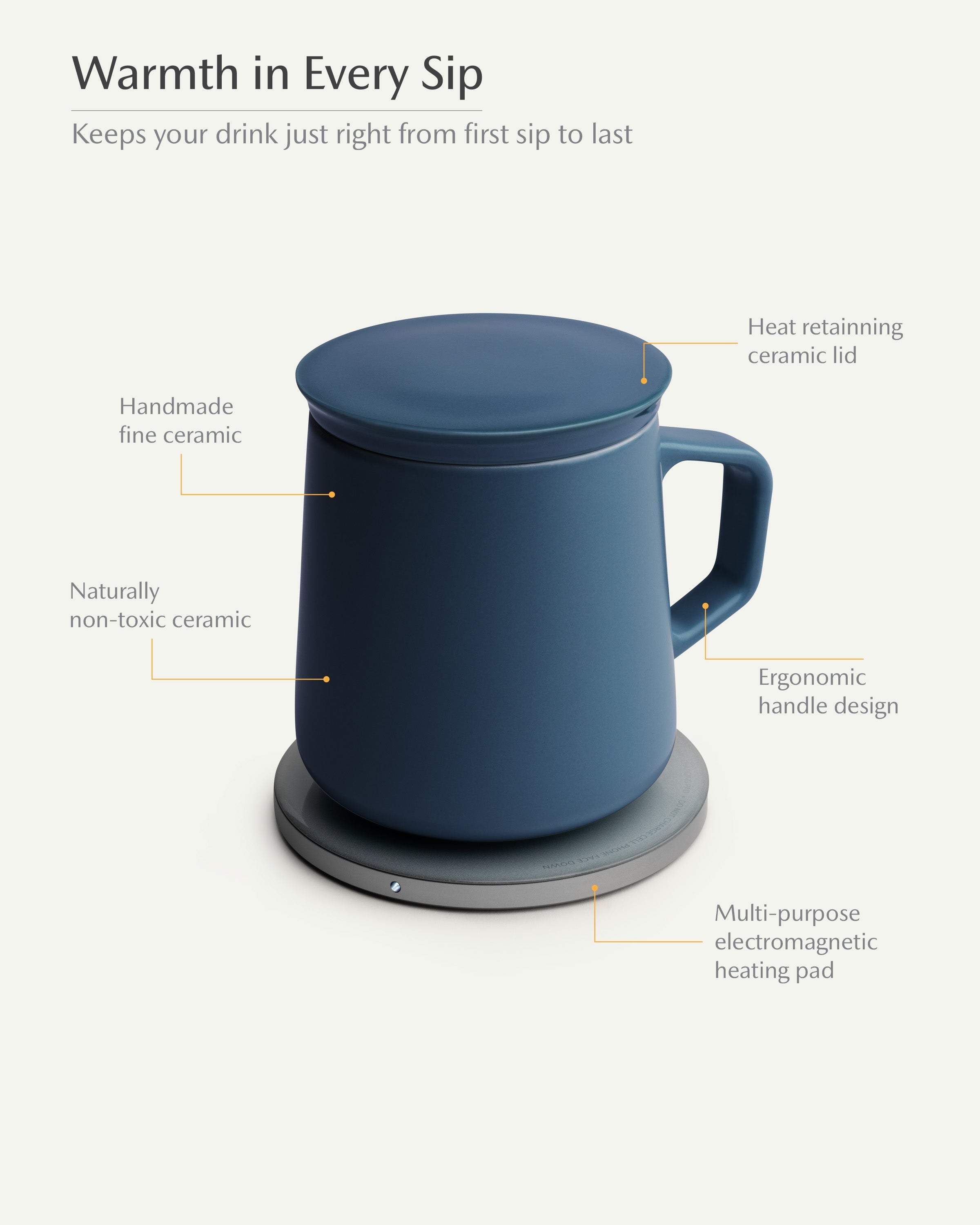 Neo Self-heating Mug Set - Deep Navy-Letifly Lights and Decor