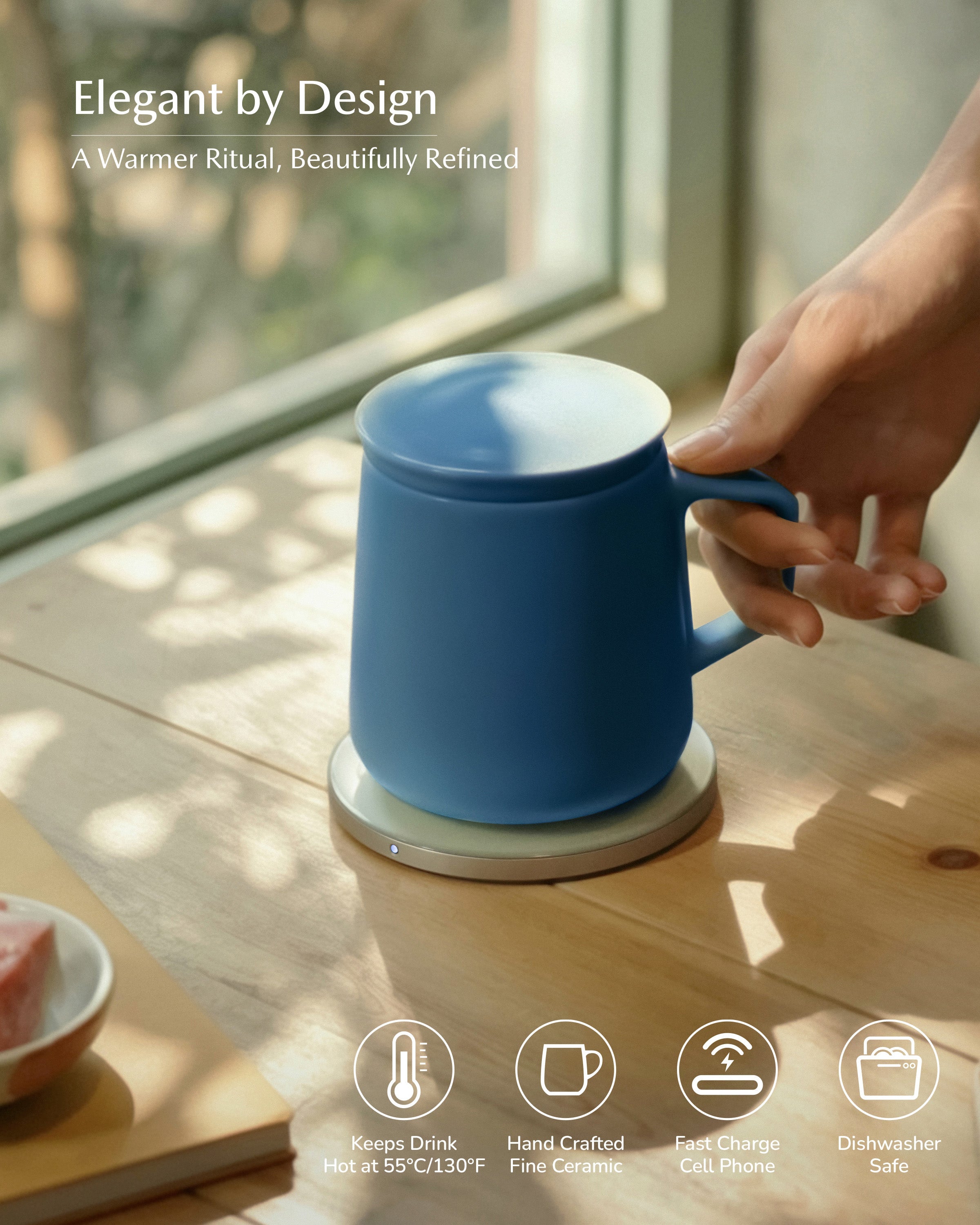 Neo Self-heating Mug Set - Deep Navy-Letifly Lights and Decor