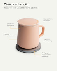 Neo Self-heating Mug Set - Rosy Apricot-Letifly Lights and Decor