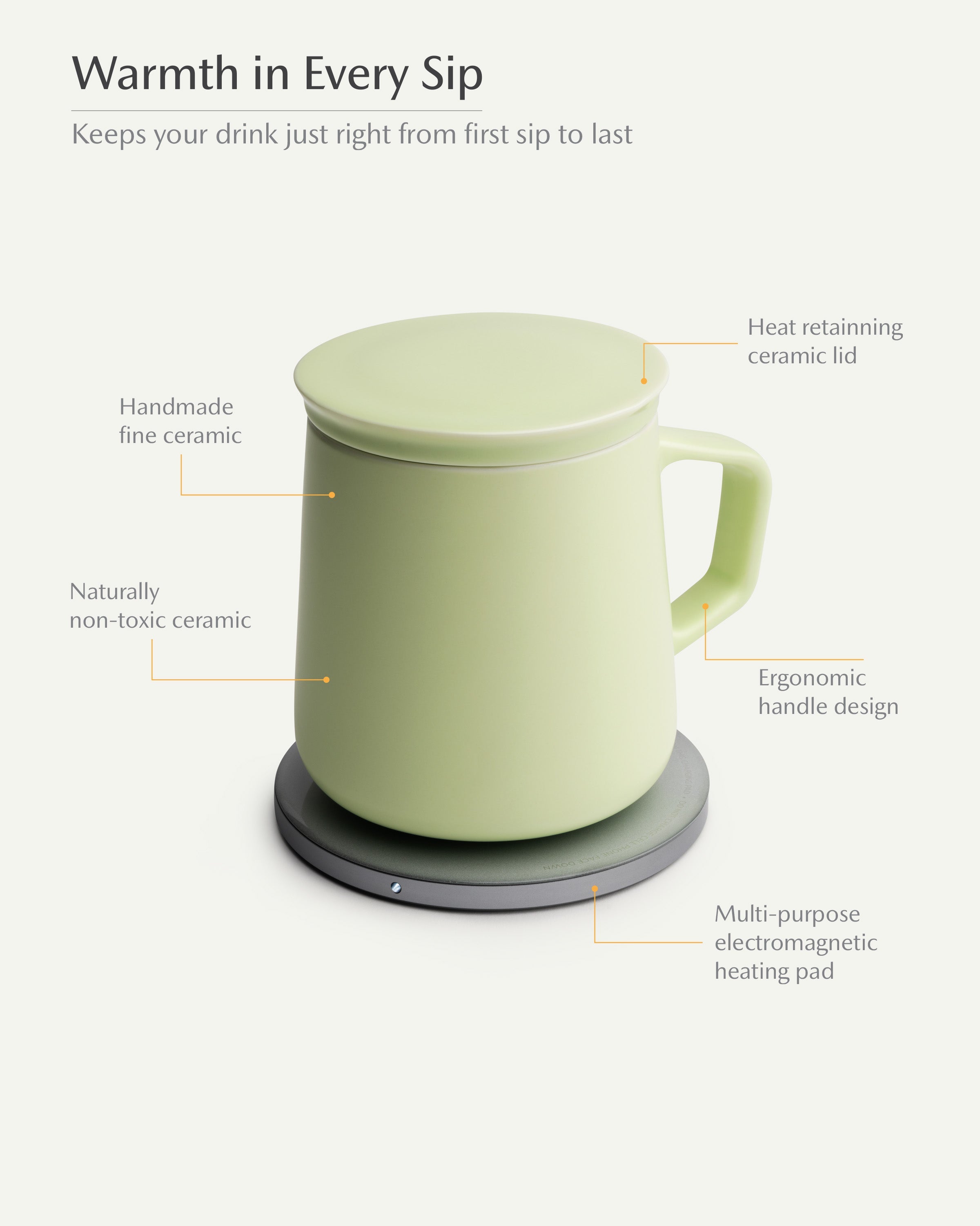 Neo Self-heating Mug Set - Verde Green-Letifly Lights and Decor
