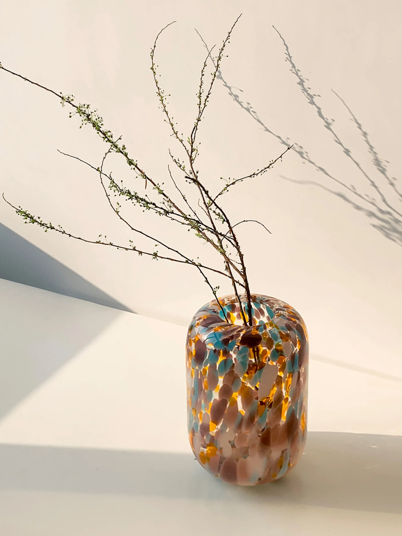 Paint Dot Retro Glass Vase-Letifly Lights and Decor