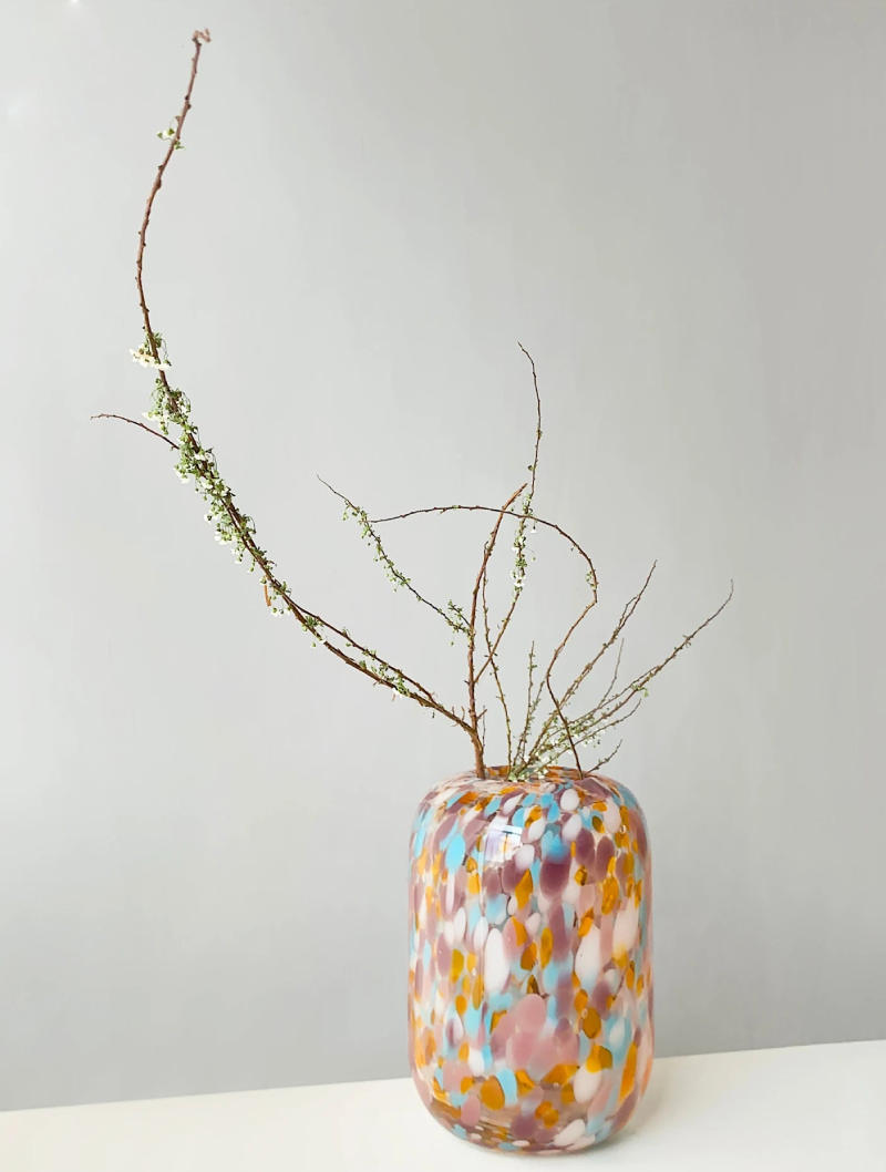 Paint Dot Retro Glass Vase-Letifly Lights and Decor