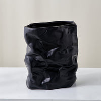 Paper Bag Whimsical Ceramic Vase
