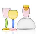 Phillips Colored Glass Goblet & Decanter