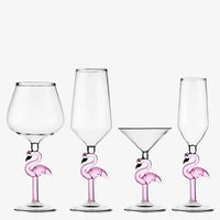 Pink Flamingo Wine Glasses