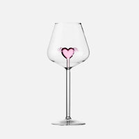Pink Love Wings Glass Cup & Goblet