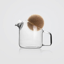 Borosilicate Glass Teapot with cork lid large capacity teapot heat-resistant glass 