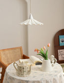Pleated Flower Glazed Ceramic LED Pendant Light
