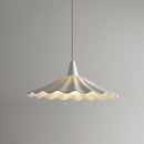 Pleated Flower Glazed Ceramic LED Pendant Light