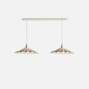 Pleated Flower Glazed Ceramic LED Pendant Light