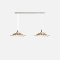 Pleated Flower Glazed Ceramic LED Pendant Light