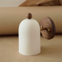 Plume Walnut Wall Light walnut backplate brushed brass arm soft white 24cm round shade E27 wall sconce