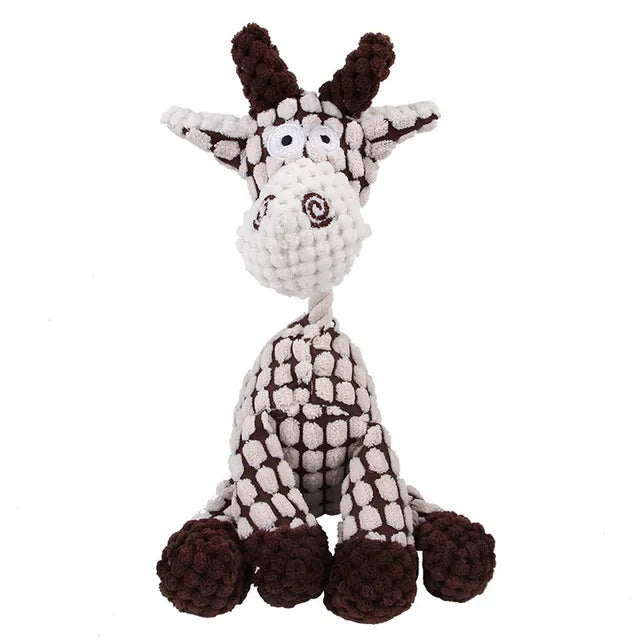Plush Squeaky Giraffe Dog Toy – Soft Chew Toy for Small & Medium Dogs