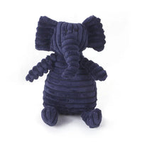 Plush corduroy squeaky dog toy animal shape durable chew toy for puppies and dogs