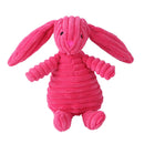 Plush corduroy squeaky dog toy animal shape durable chew toy for puppies and dogs