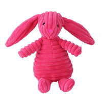 Plush corduroy squeaky dog toy animal shape durable chew toy for puppies and dogs