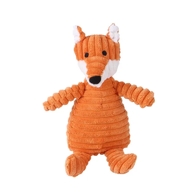 Plush Squeaky Fox Dog Toy – Soft Chew Toy for Small & Medium Dogs