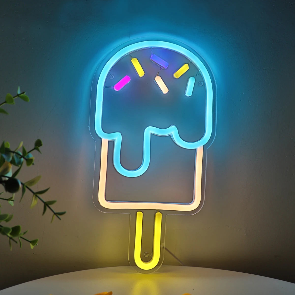 Ice Cream Popsicle Neon Light Party bedroom living room