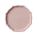 Wooden geometric shapes Matte pink serving tray